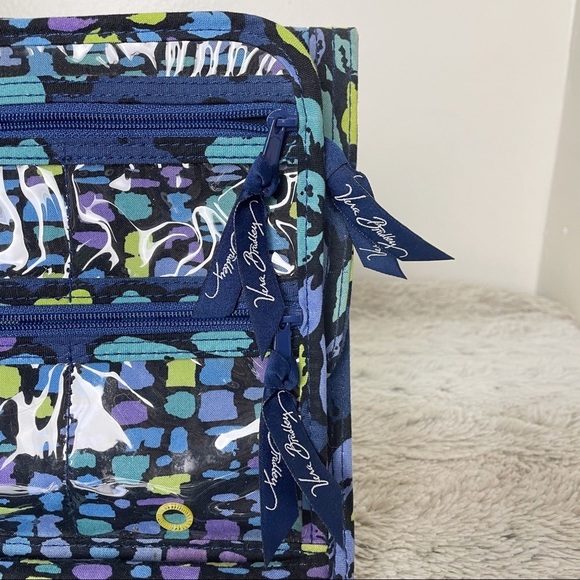 Vera Bradley Fabric tri-flap Blue and Purple Travel Organizer - Picture 8 of 10